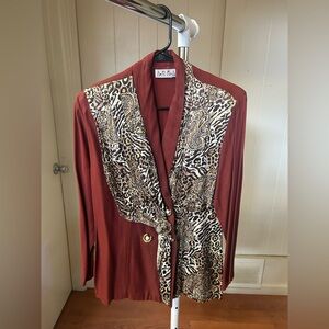Vintage Women’s 80s Light Weight Double Breasted Blazer Size Medium